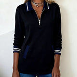 Capucine | Sweatshirt Ample avec Col et Fermeture Éclair