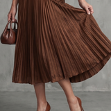 Ivana | Robe midi avec taille froncée