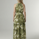 Sanja | Robe midi à bretelles avec taille froncée