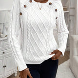 Catharina | Pull en Tricot à Détails Boutonnés