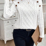 Catharina | Pull en Tricot à Détails Boutonnés