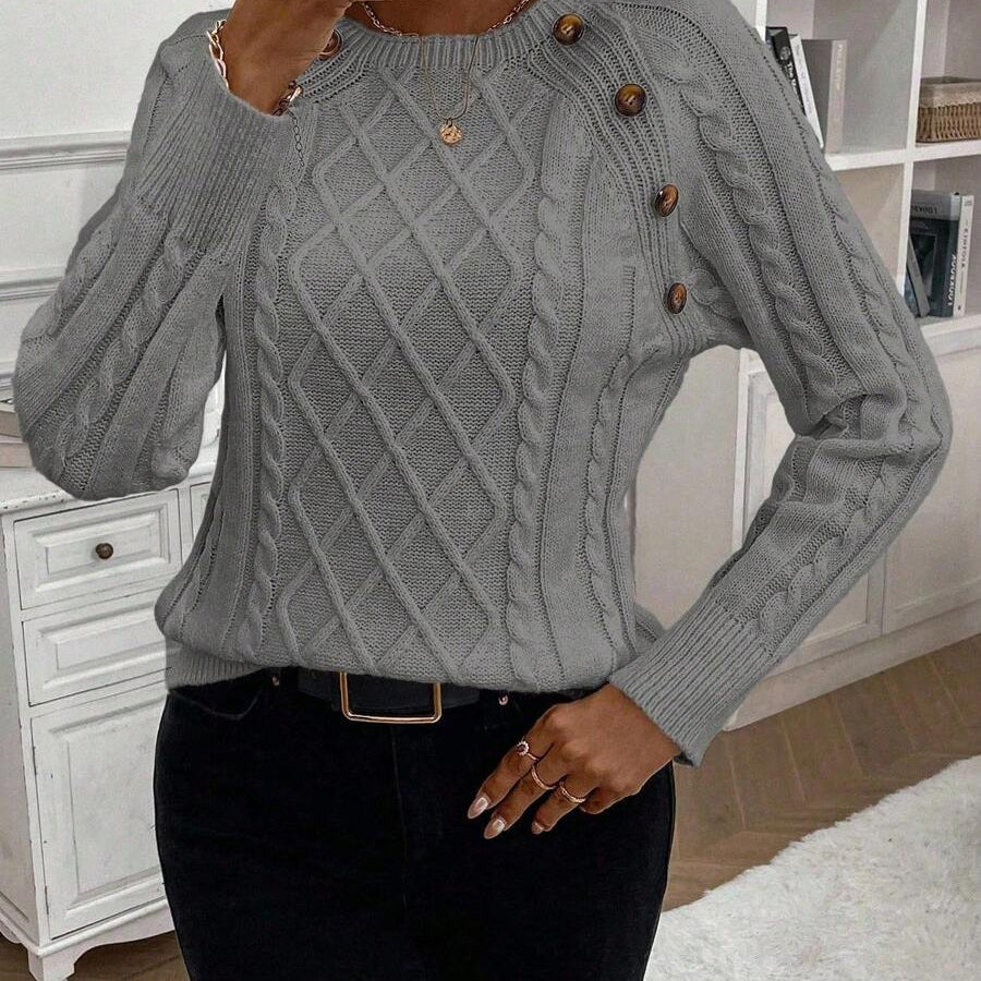 Catharina | Pull en Tricot à Détails Boutonnés