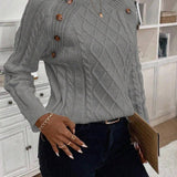 Catharina | Pull en Tricot à Détails Boutonnés