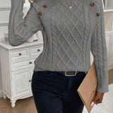 Catharina | Pull en Tricot à Détails Boutonnés
