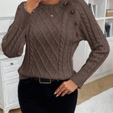 Catharina | Pull en Tricot à Détails Boutonnés