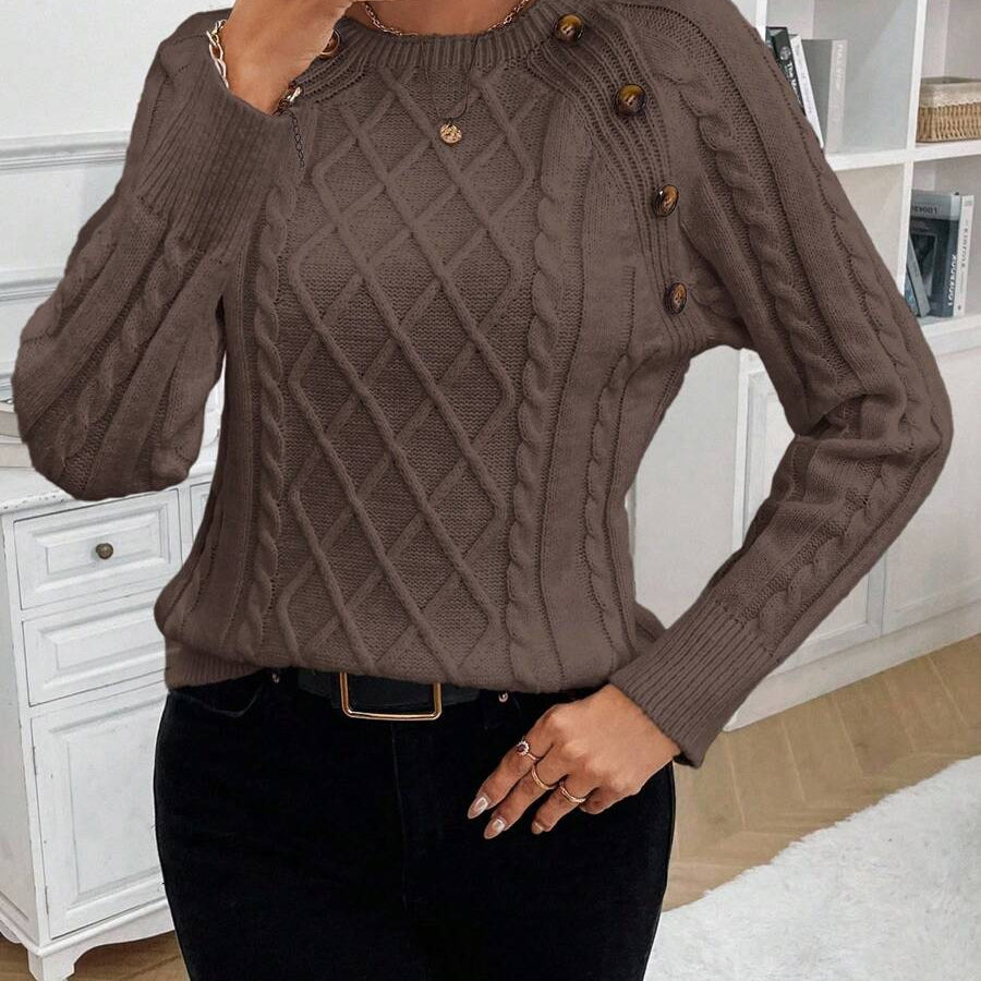 Catharina | Pull en Tricot à Détails Boutonnés