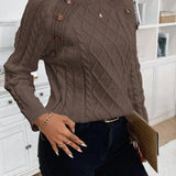 Catharina | Pull en Tricot à Détails Boutonnés