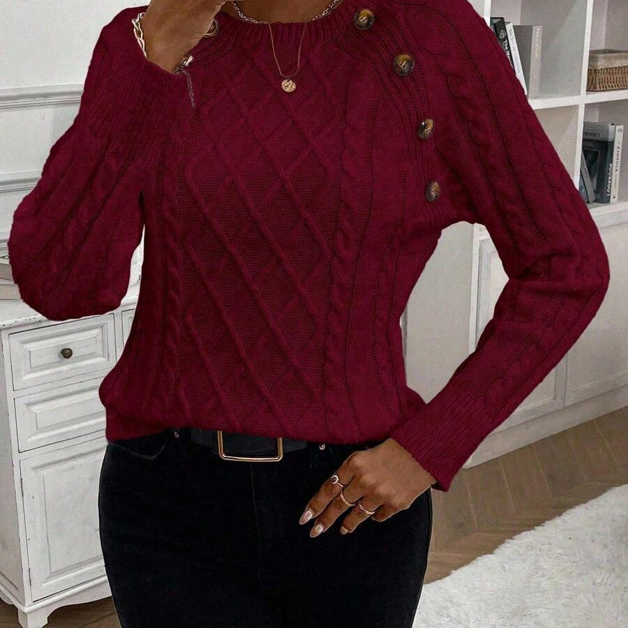 Catharina | Pull en Tricot à Détails Boutonnés