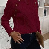 Catharina | Pull en Tricot à Détails Boutonnés
