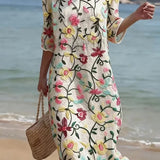 Reine – Robe décontractée à imprimé floral