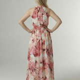 Sanja | Robe midi à bretelles avec taille froncée