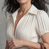 Ivana | Robe midi avec taille froncée