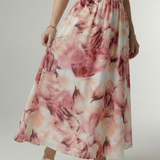 Sanja | Robe midi à bretelles avec taille froncée