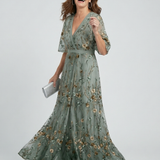Aleksandra | Robe Maxi Halter Bloom Flow