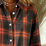 Lysandre | Chemise à Motif Carreaux et Col Notched