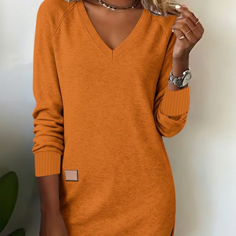Gaïa | Sweat-shirt à col en V à la mode