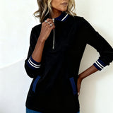 Capucine | Sweatshirt Ample avec Col et Fermeture Éclair