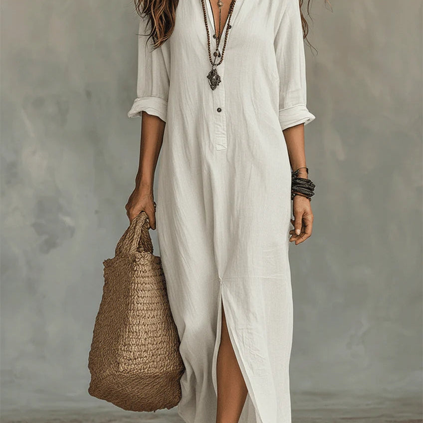Camille – Robe maxi fluide signature