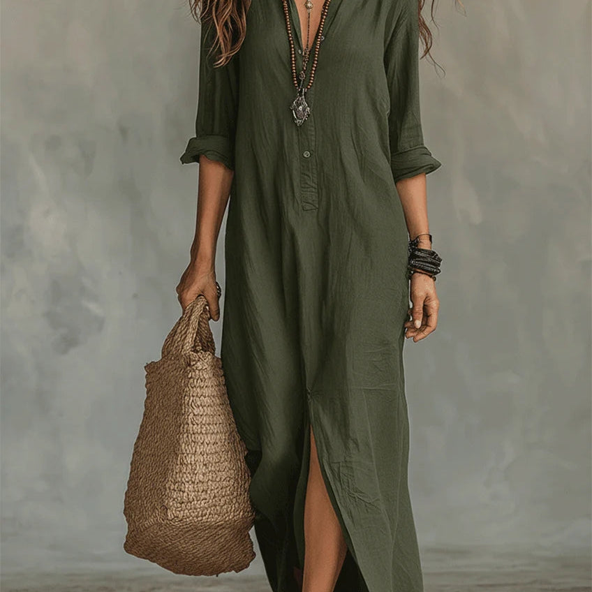 Camille – Robe maxi fluide signature