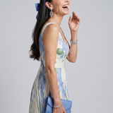 Biljana | Robe midi à motifs floraux avec décolleté carré
