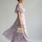 Aleksandra | Robe midi à manches flottantes