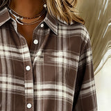Lysandre | Chemise à Motif Carreaux et Col Notched