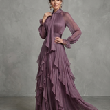 Monika | Robe Maxi avec Nœud et Col