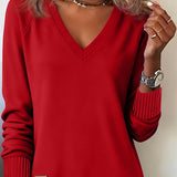 Gaïa | Sweat-shirt à col en V à la mode