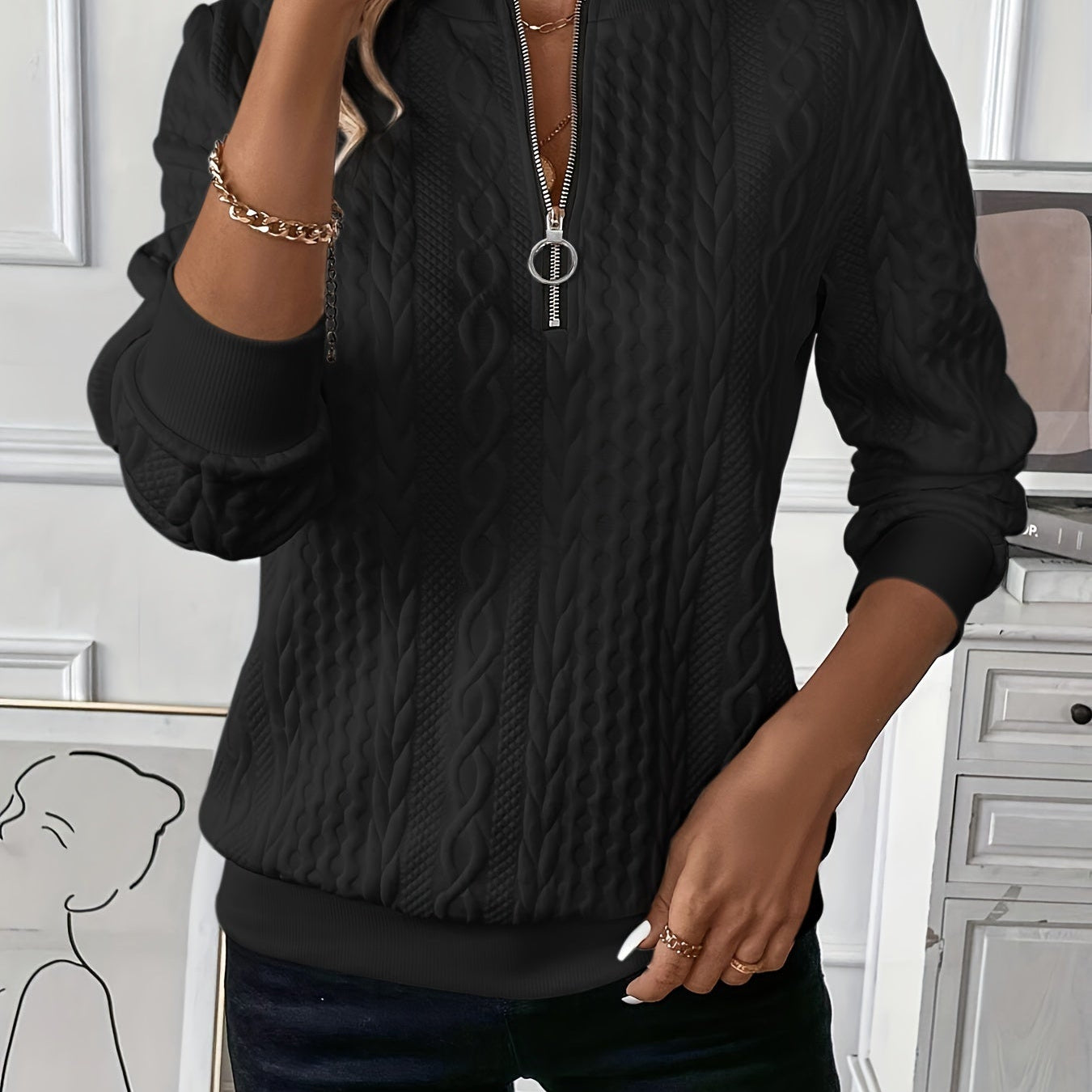 Evi | Pull avec Fermeture Éclair