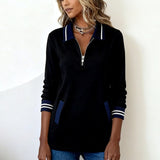 Capucine | Sweatshirt Ample avec Col et Fermeture Éclair