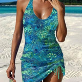 Fiesta – Tankini graphique fleuri avec short, effet ventre plat