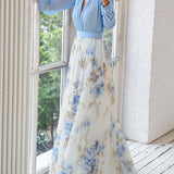Robe Maxi Fleurie Pénélope | Élégance Éternelle de Maison Claire et Sylvie