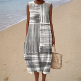 Mathilde | Robe Midi Graphique