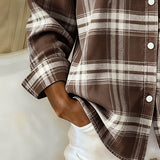 Lysandre | Chemise à Motif Carreaux et Col Notched