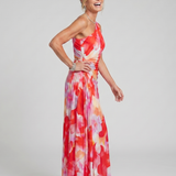 Sanja | Robe midi à une bretelle avec un haut plissé