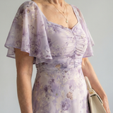 Aleksandra | Robe midi à manches flottantes