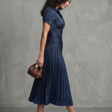 Ivana | Robe midi avec taille froncée