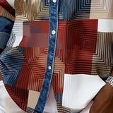 Séraphine | Chemise Color Block avec Col Fashion