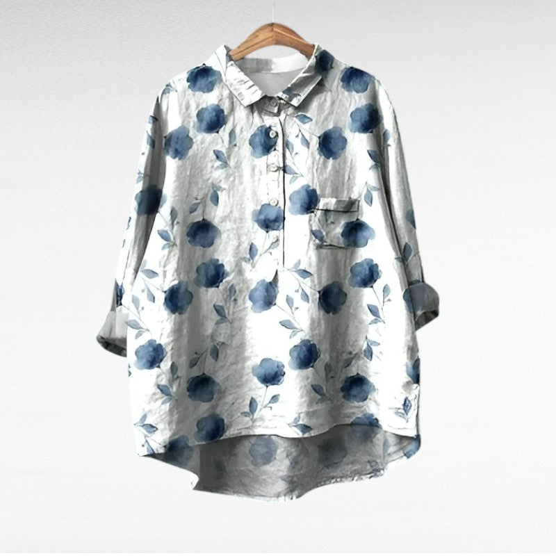 Camille | Blouse d'été élégante en lin