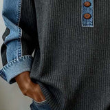 Amarante | Pull Sweatshirt Femme à Manches Contrastées