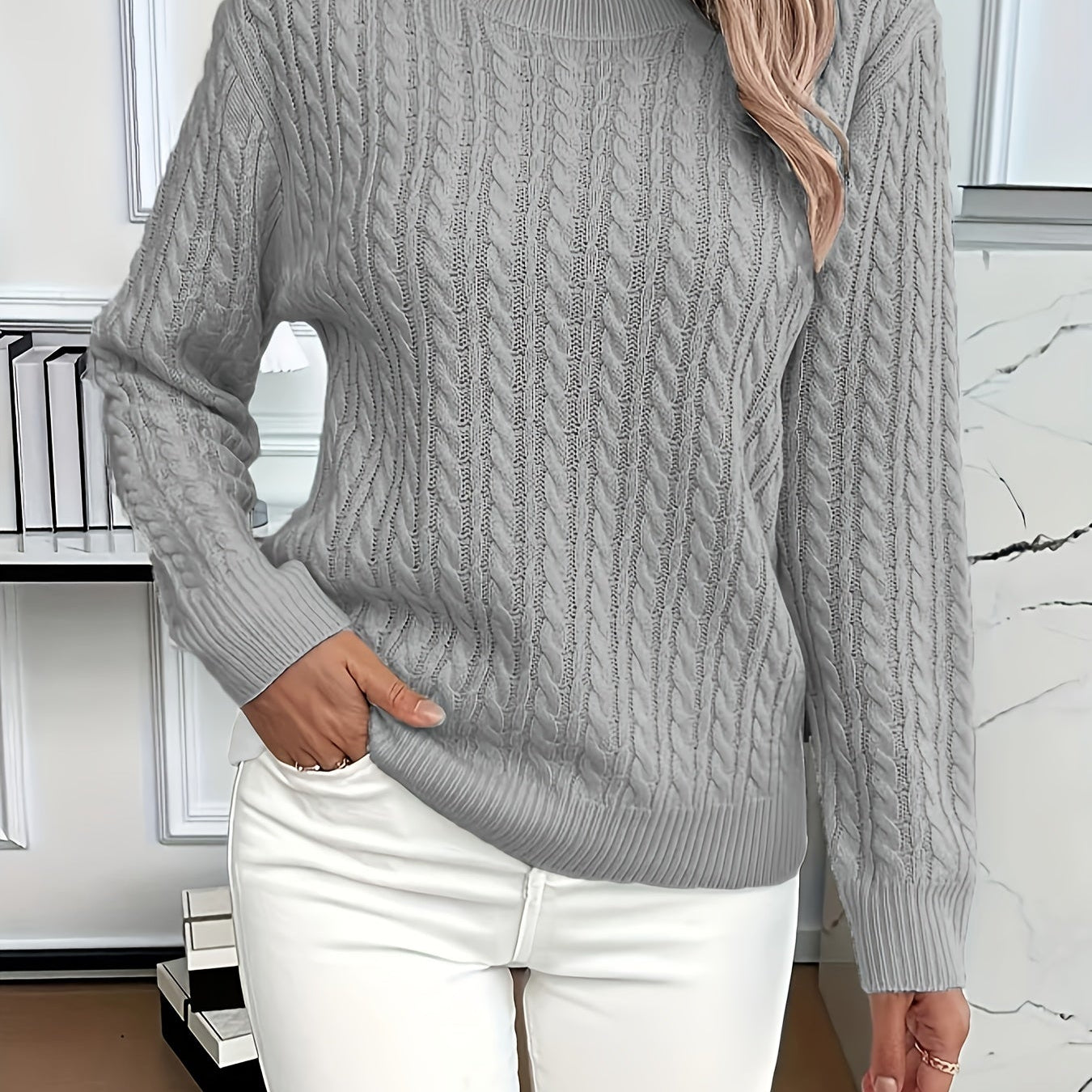 Becky | Pull en Tricot à Câbles