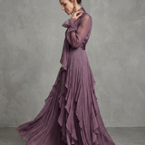 Monika | Robe Maxi avec Nœud et Col