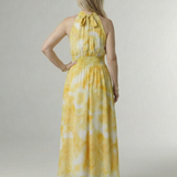 Sanja | Robe midi à bretelles avec taille froncée