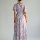 Aleksandra | Robe midi à manches flottantes