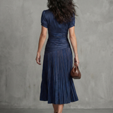 Ivana | Robe midi avec taille froncée