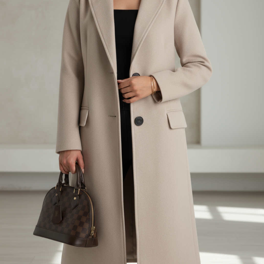Jade | Manteau Long en Laine Élégant