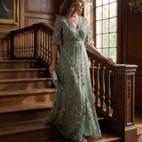 Aleksandra | Robe Maxi Halter Bloom Flow