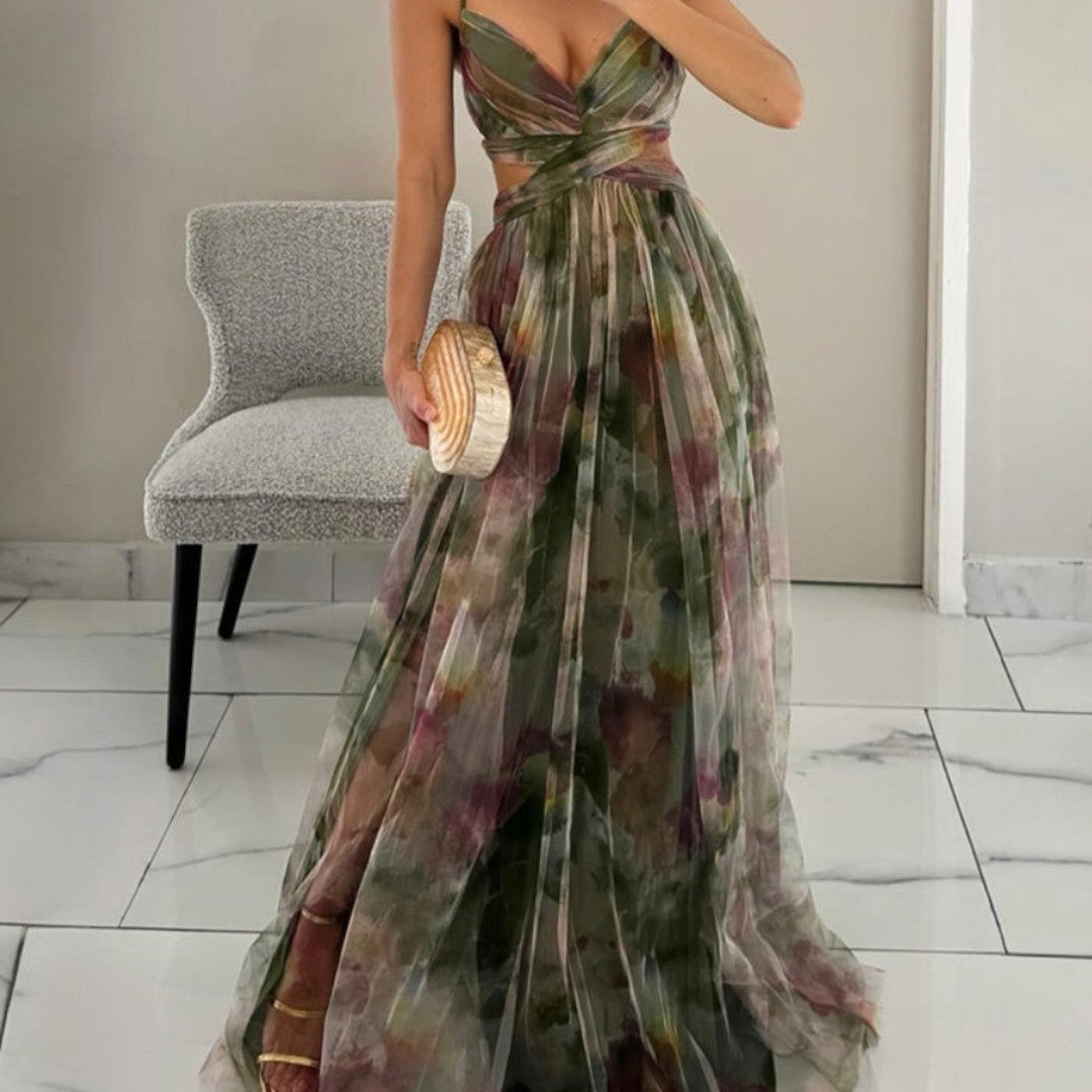 Claudia |™ Robe longue envoûtante avec imprimé floral