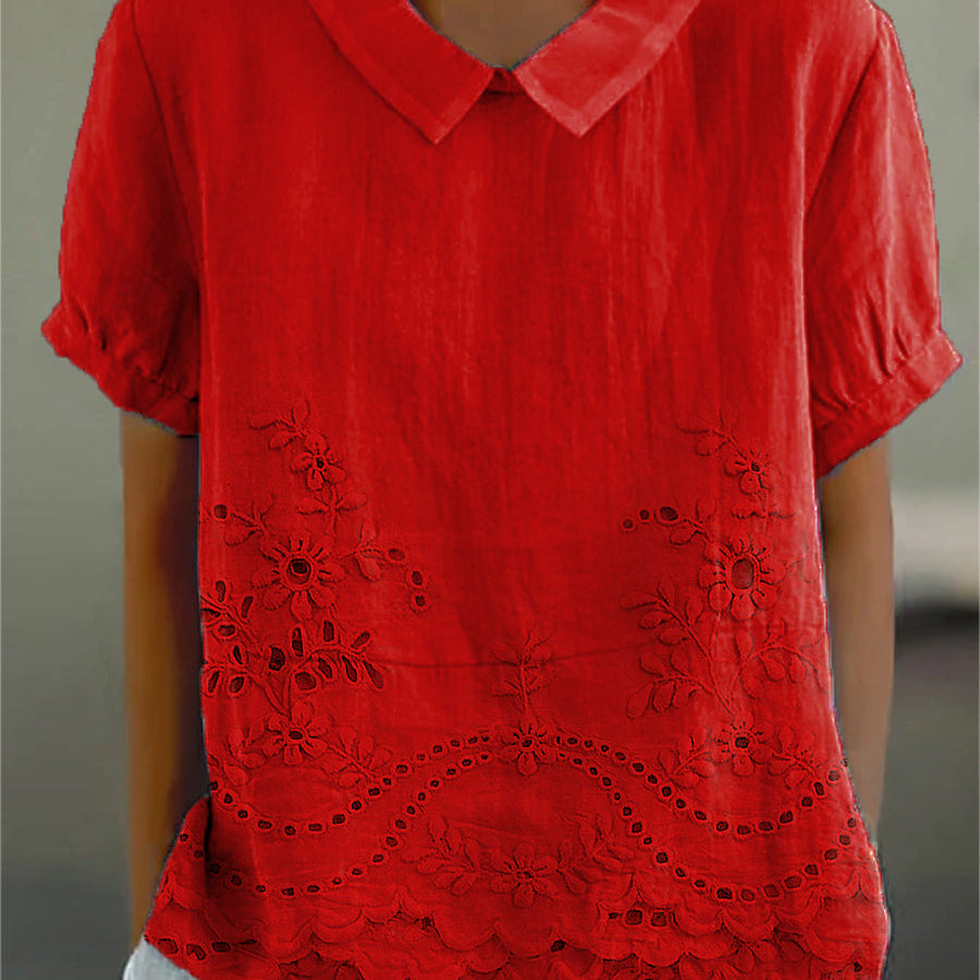 Lily | Chemise Brodée de Fleurs