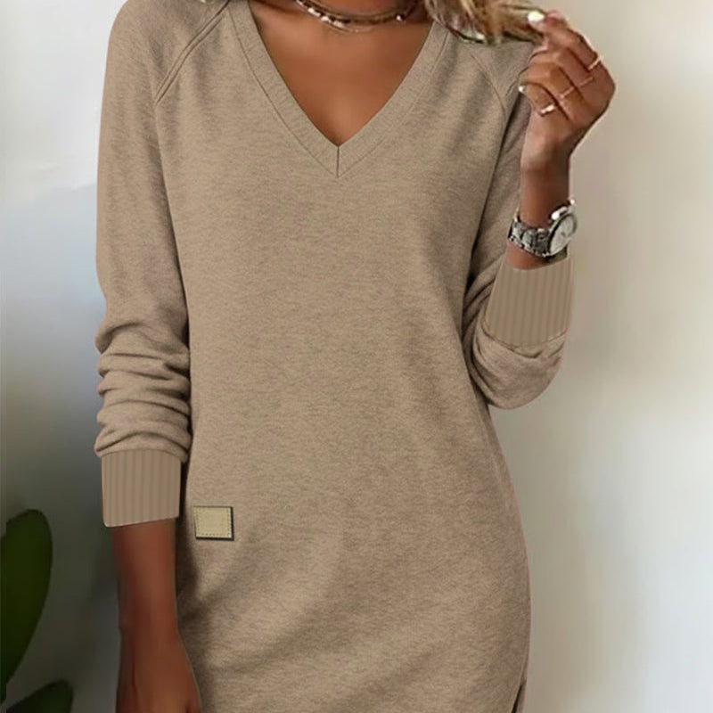 Gaïa | Sweat-shirt à col en V à la mode